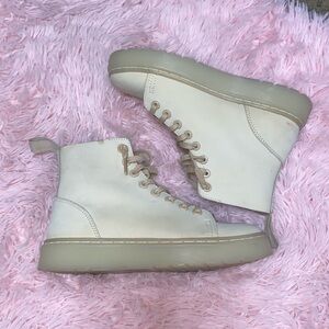 Dr. Martens Beige Mini Boots